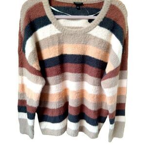 2X TORRID Plus Size Drop Shoulder Fuzzy Yarn Pullover Sweater.